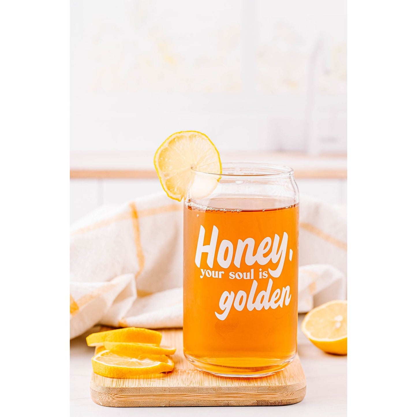 Honey Your Soul is Golden Glass Can
