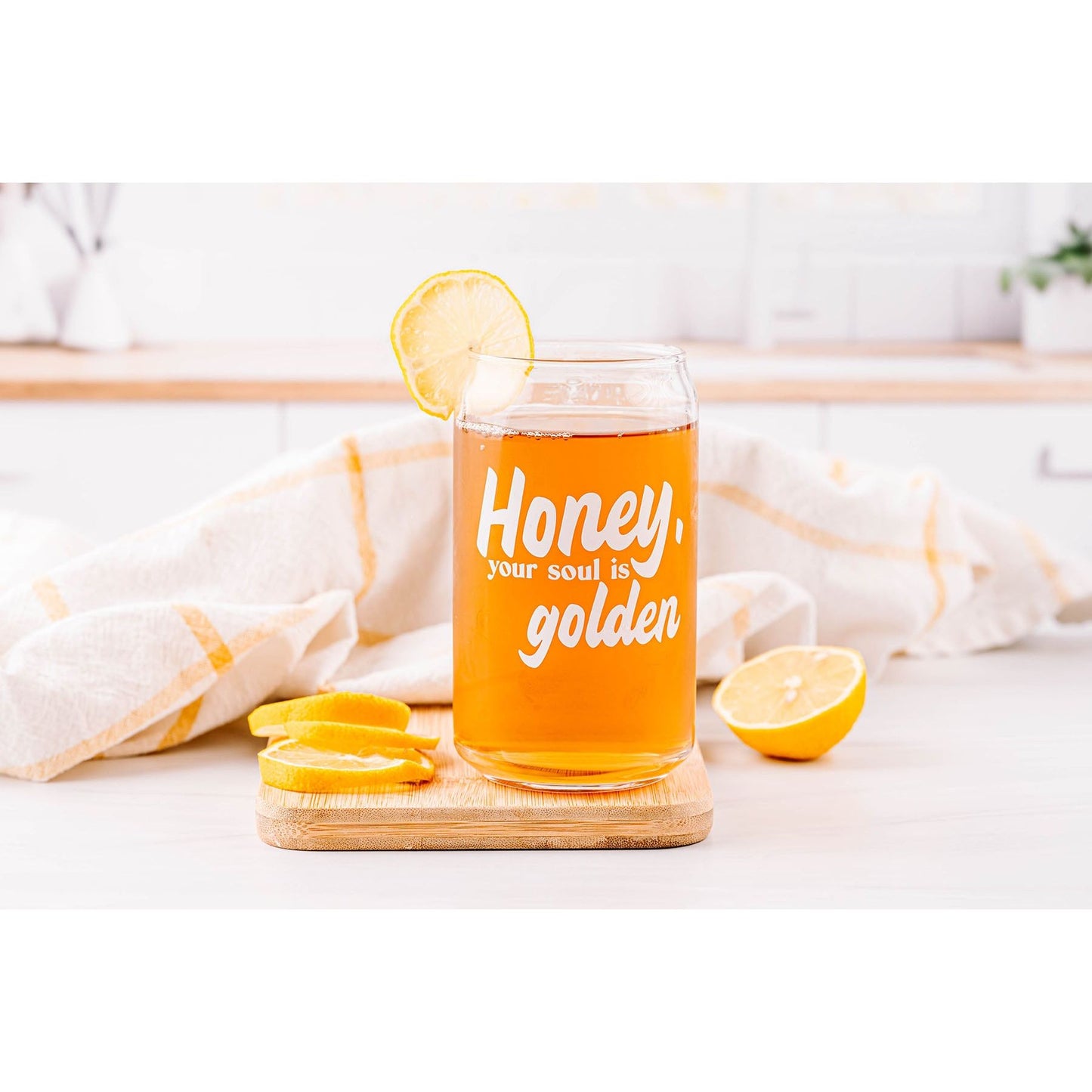 Honey Your Soul is Golden Glass Can