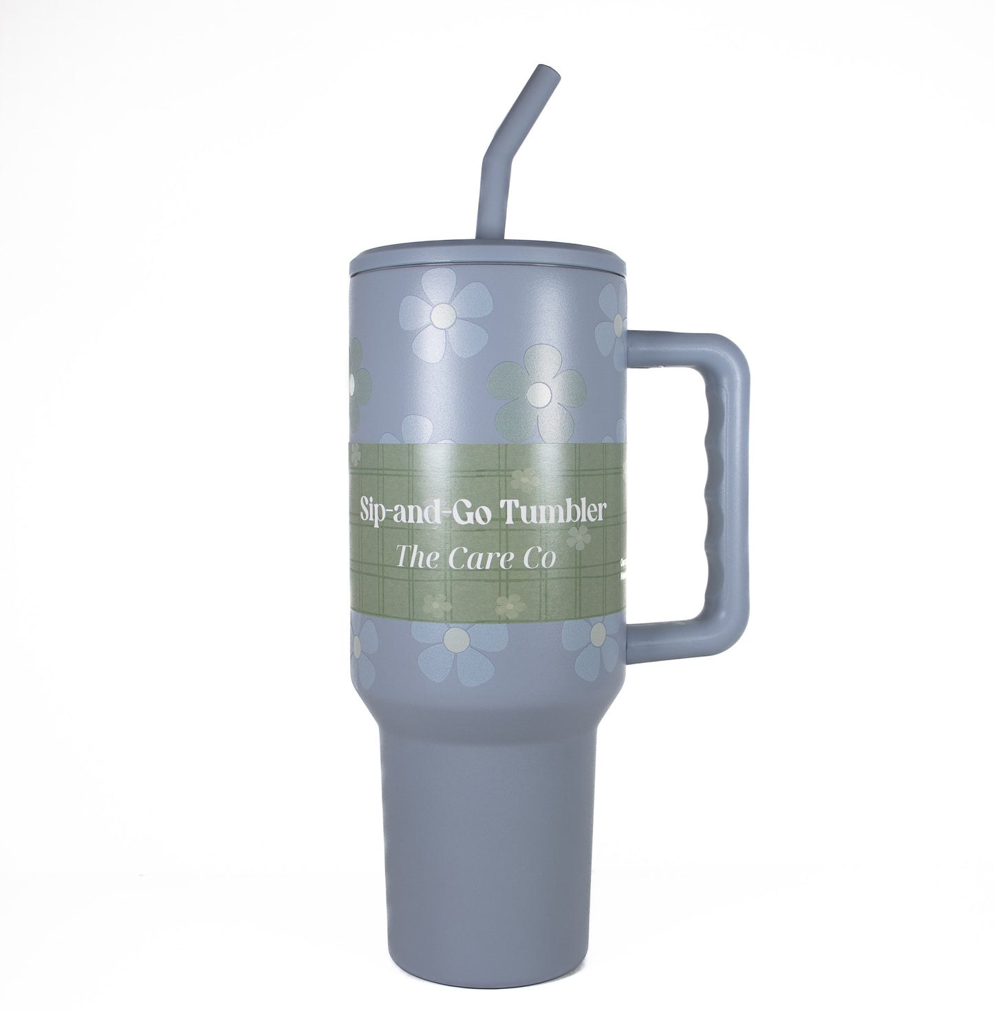 40oz Tumbler, Daisy Flower leak Proof Sip-and- Go Tumbler