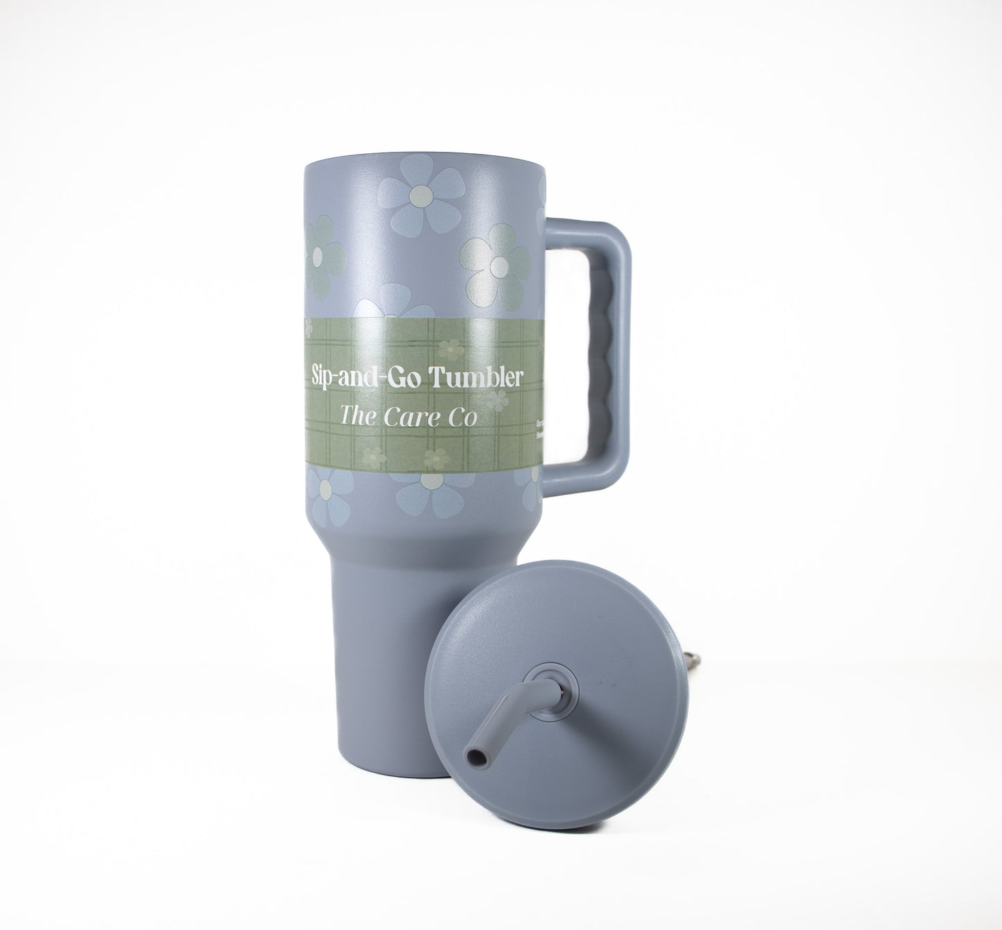 40oz Tumbler, Daisy Flower leak Proof Sip-and- Go Tumbler