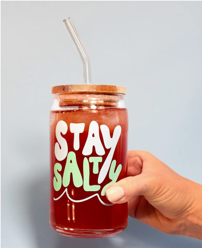 Stay Salty Latte Beer Glass Can