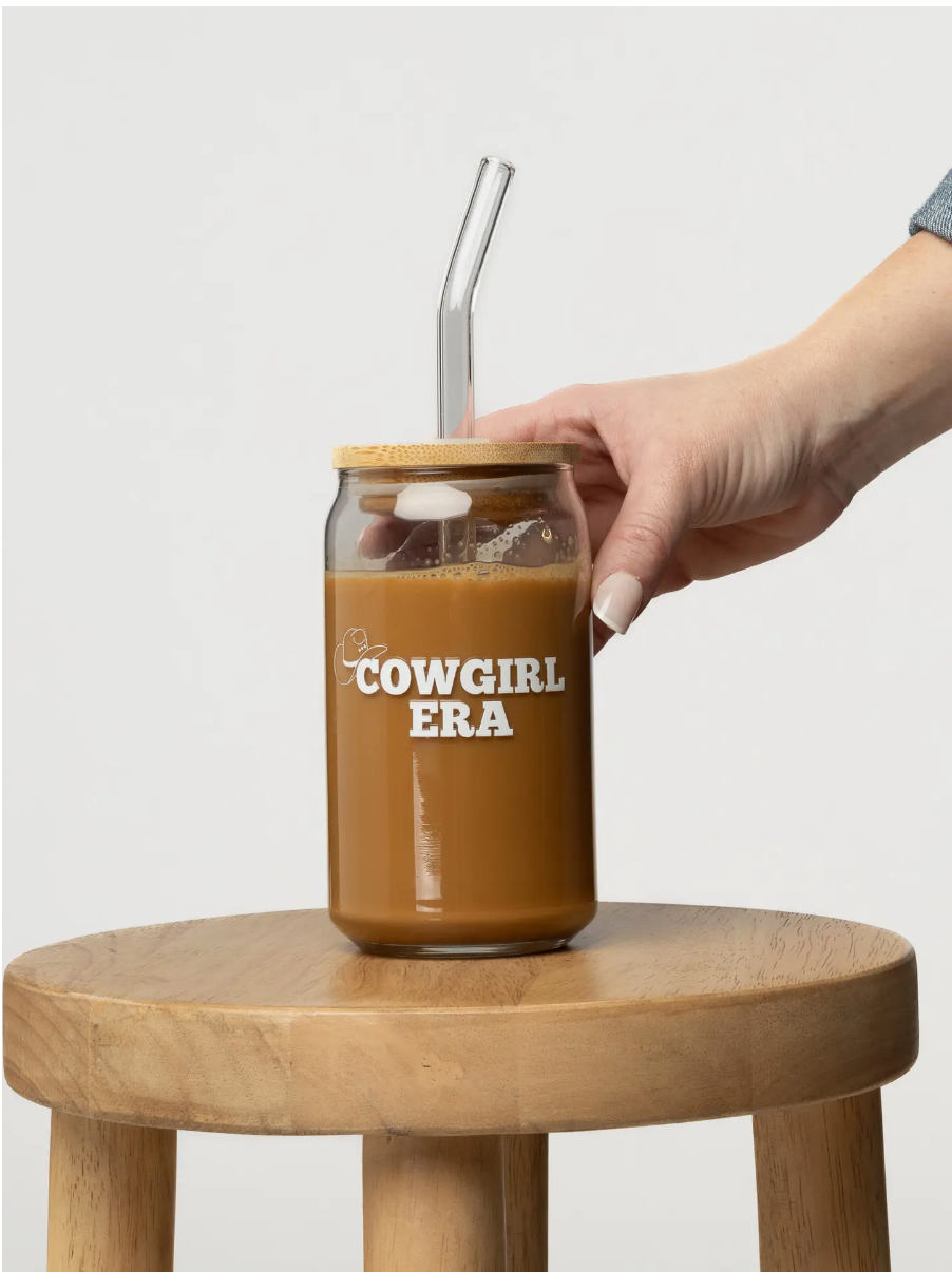 Cowgirl Era Glass Can|Latte Glass